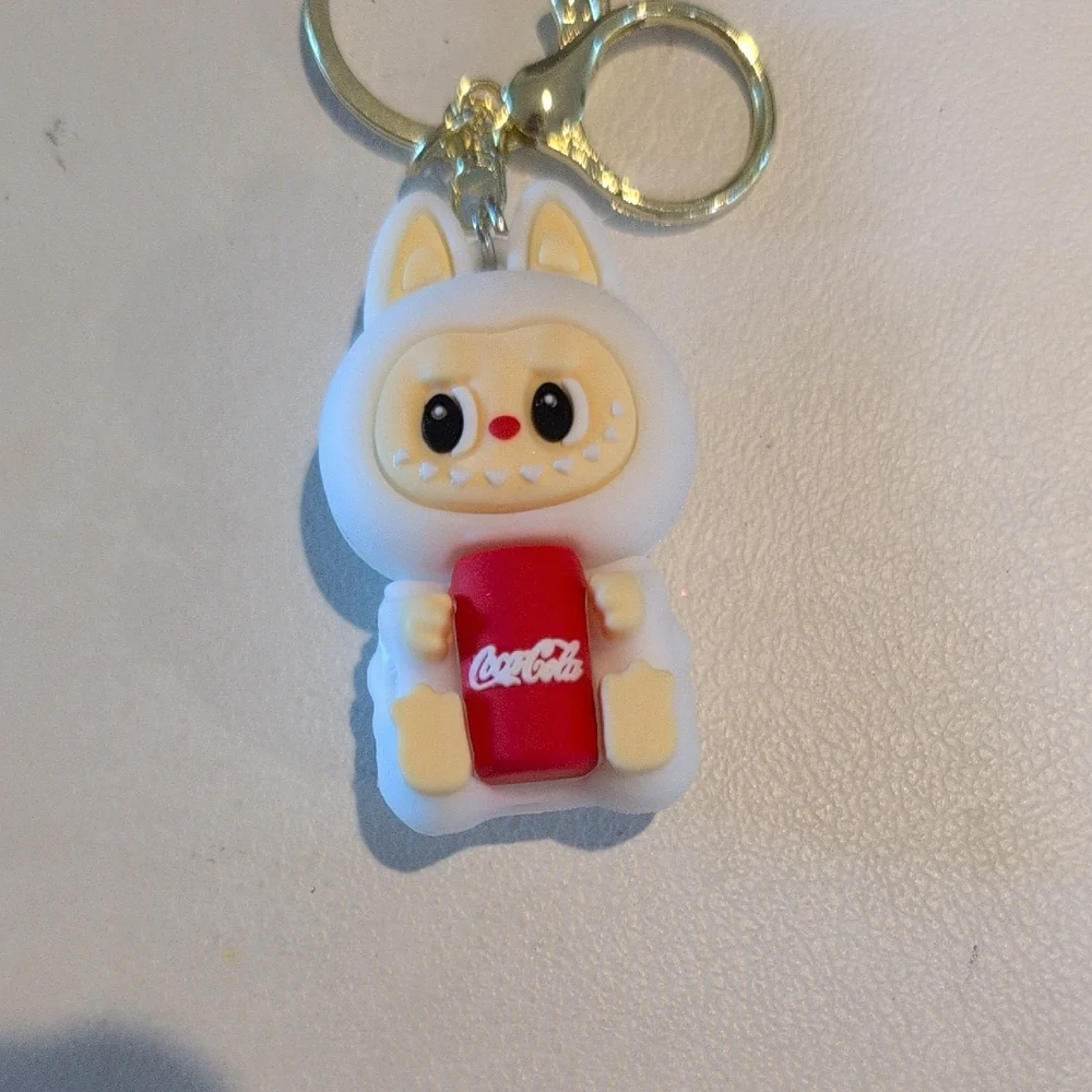 Monster Character Keychain with Red Strap